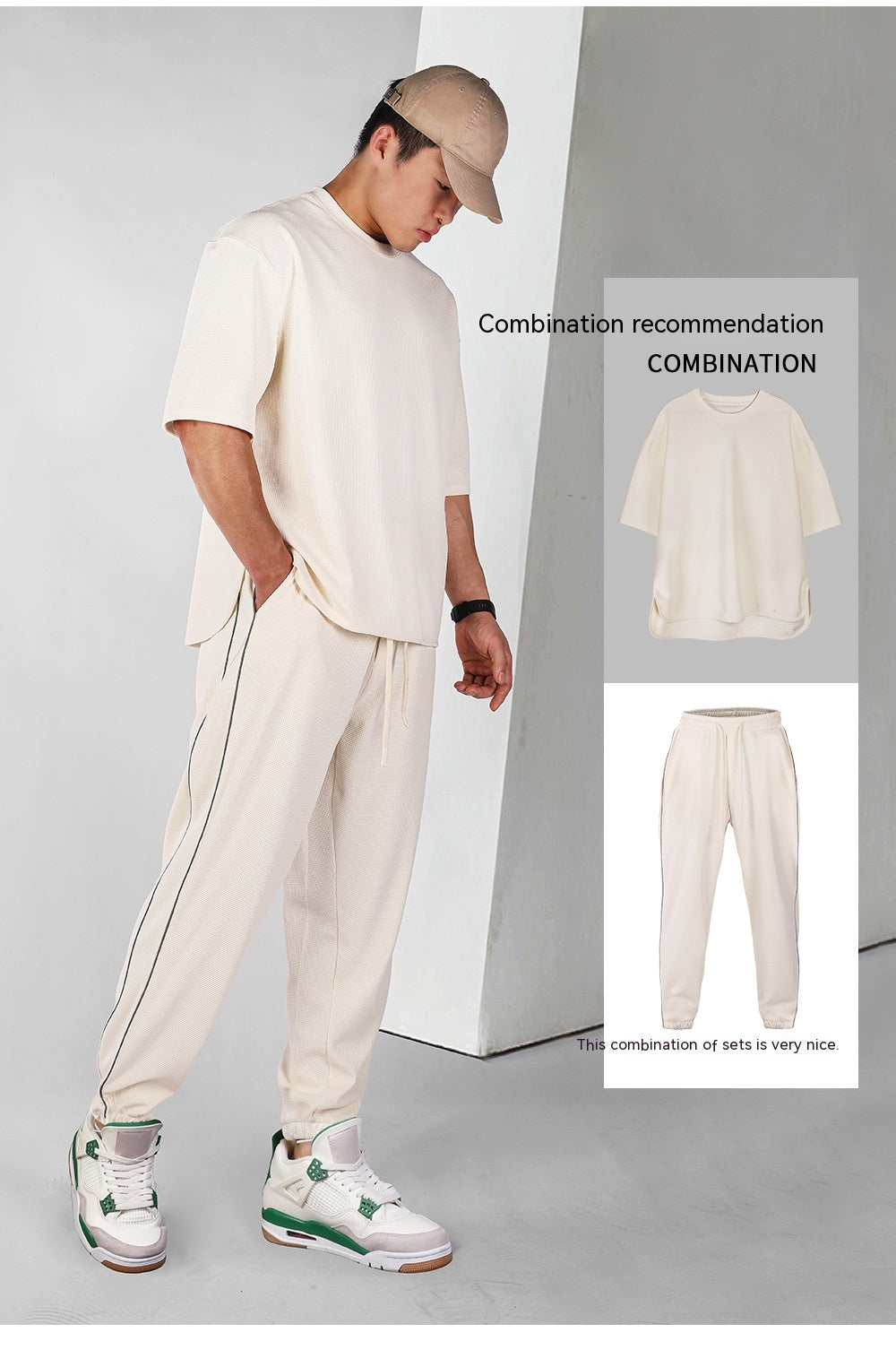 Pantalones Ajustados y Reflectantes con Tobillo Atado para Hombre