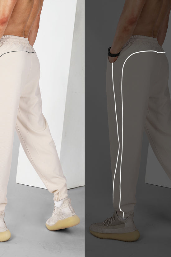 Pantalones Ajustados y Reflectantes con Tobillo Atado para Hombre