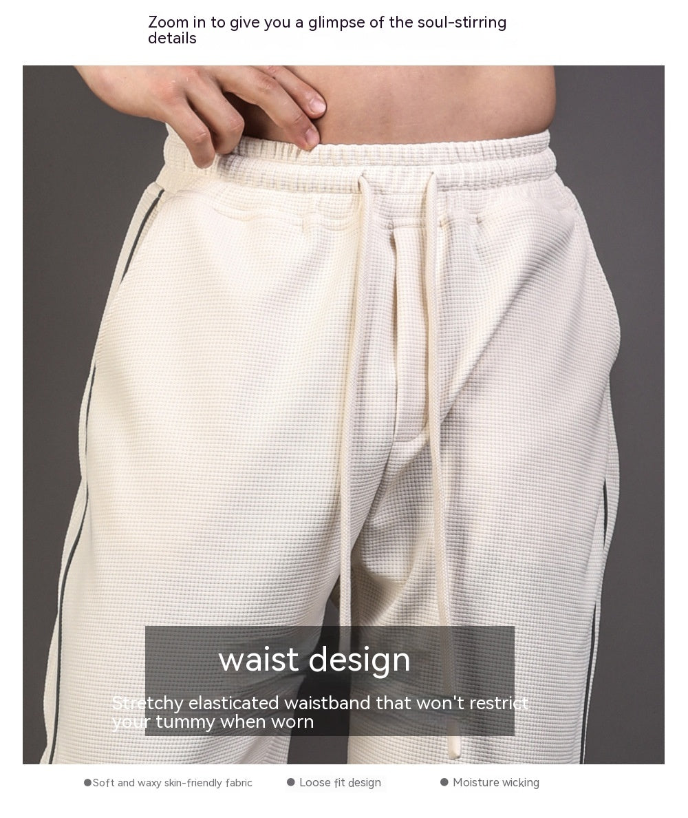 Pantalones Ajustados y Reflectantes con Tobillo Atado para Hombre