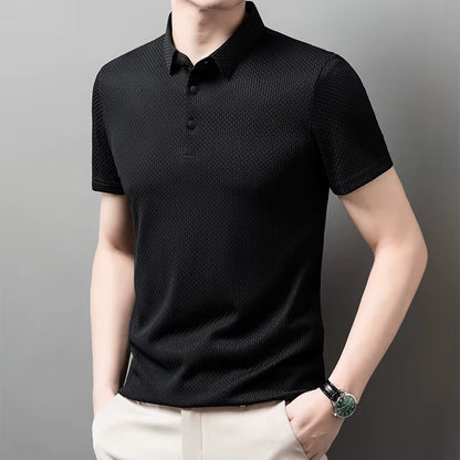 Polo "Textured Knit" – Estilo Minimalista Elevado
