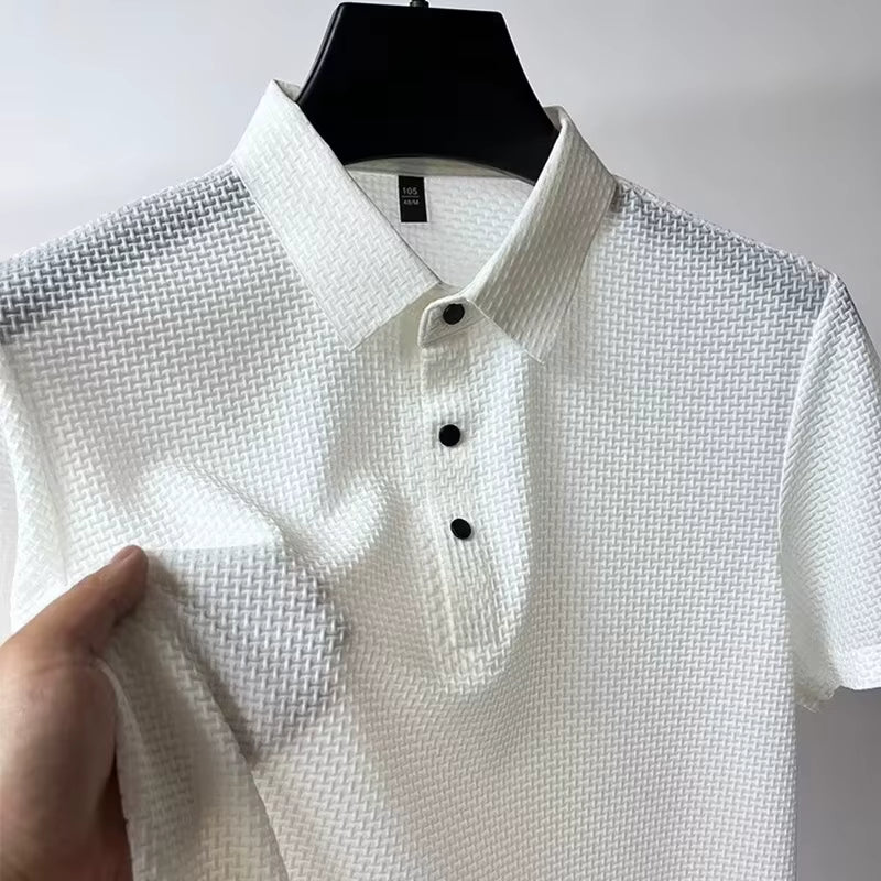 Polo "Textured Knit" – Estilo Minimalista Elevado
