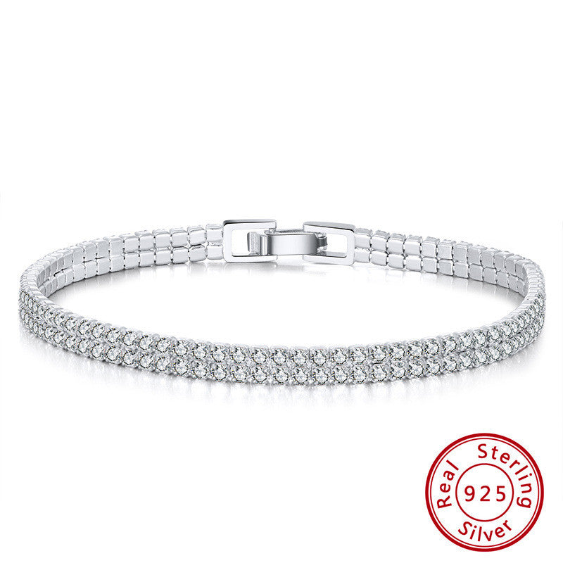 Pulsera de Plata Esterlina para el Temperamento de Moda Femenina