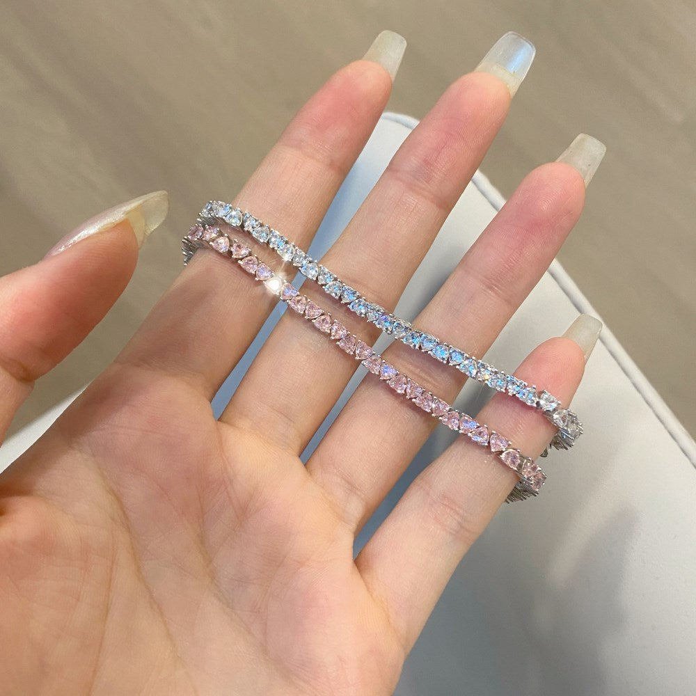 Pulsera de Hip Hop de Plata de Ley S925 con Circonita