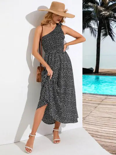Vestido Midi Zoe de un Solo Hombro