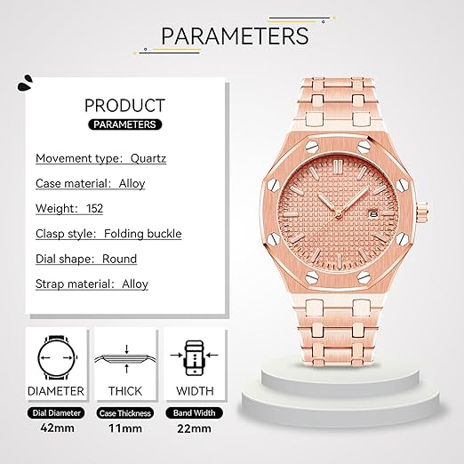 Reloj de cuarzo BARAMON Royalty de acero inoxidable