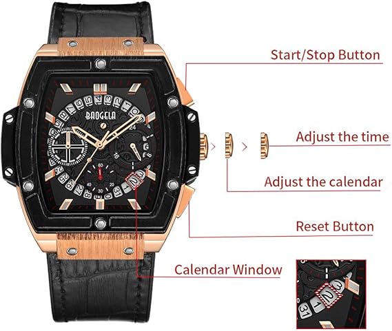 Reloj Deportivo Multifunción de Cuarzo para Hombre