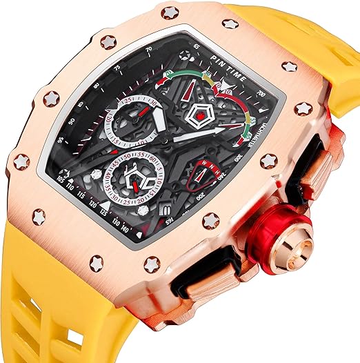 Reloj cronógrafo FANMIS Luxe Square Tonneau para hombre