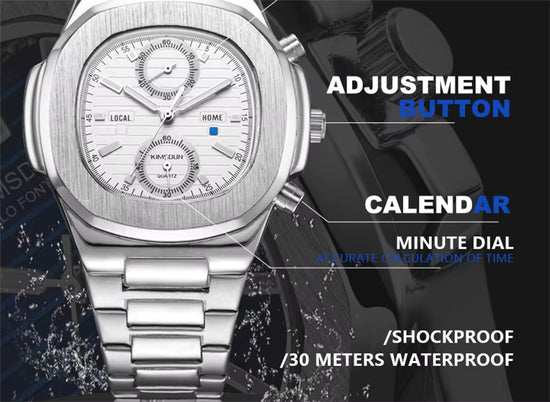 Reloj de Cuarzo Impermeable AquaChron para Hombre