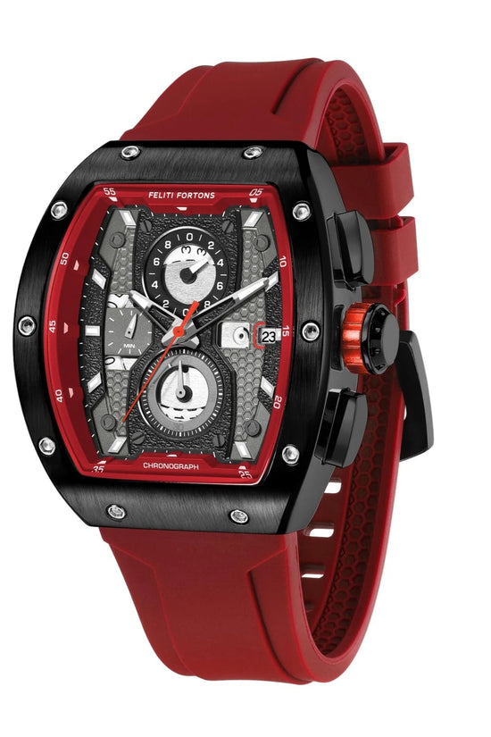 Reloj Deportivo FELITI FORTONS Tonneau 3ATM Cronógrafo Luminoso