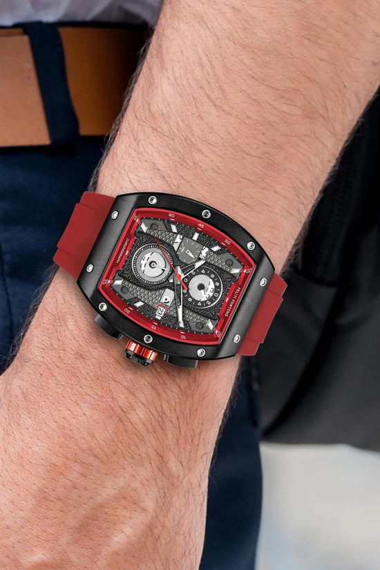 Reloj Deportivo FELITI FORTONS Tonneau 3ATM Cronógrafo Luminoso