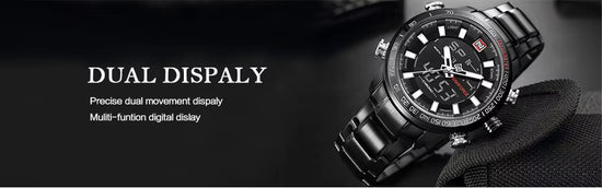 Reloj Multifuncional de Cuarzo a Prueba de Agua para Hombre