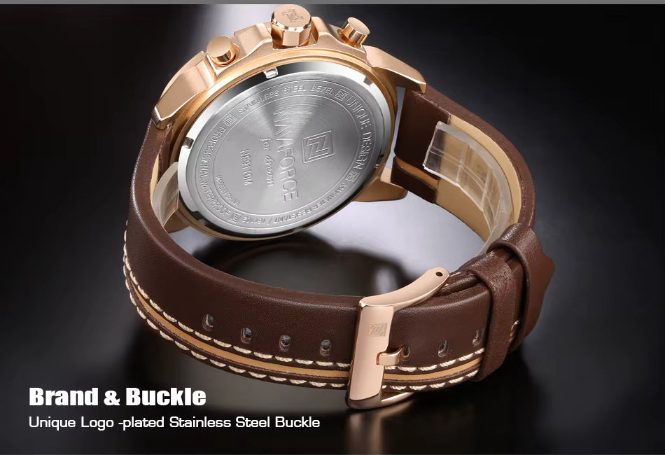 Reloj Multifuncional de Cuarzo a Prueba de Agua para Hombre