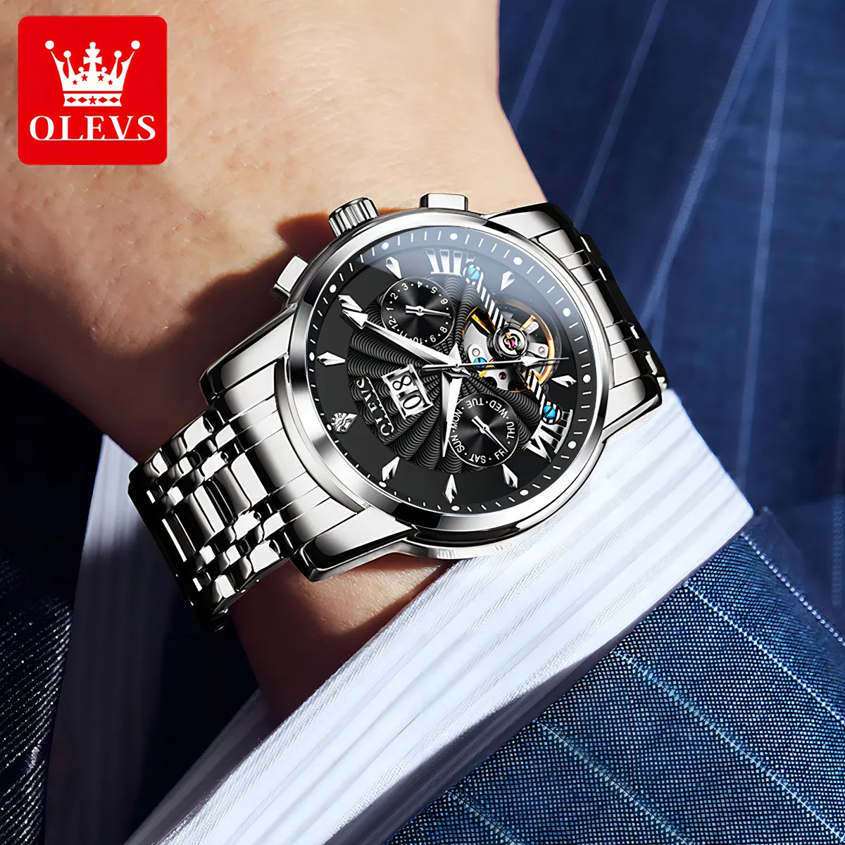 Reloj Automático OLEVS  Diamante Tourbillon
