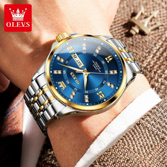 Reloj OLEVS con Esfera Azul para Hombre de Negocios