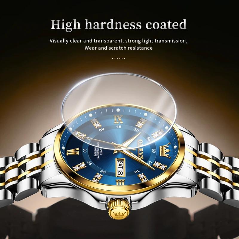 Reloj OLEVS con Esfera Azul para Hombre de Negocios