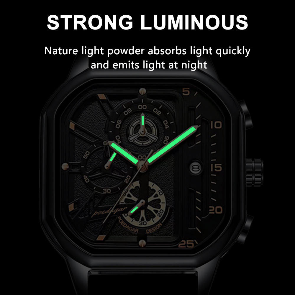 Reloj de Cuarzo Multifuncional Impermeable para Hombre