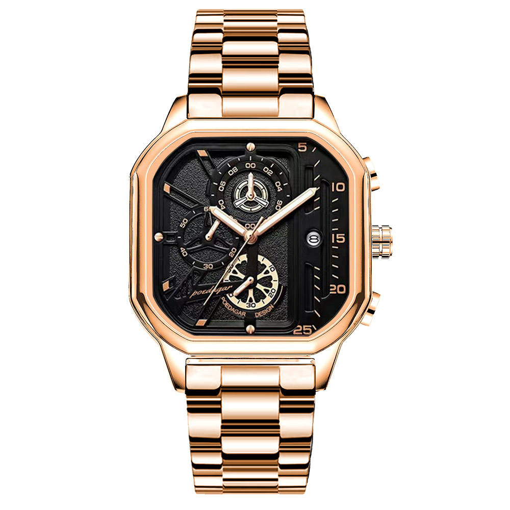 Reloj de Cuarzo Multifuncional Impermeable para Hombre