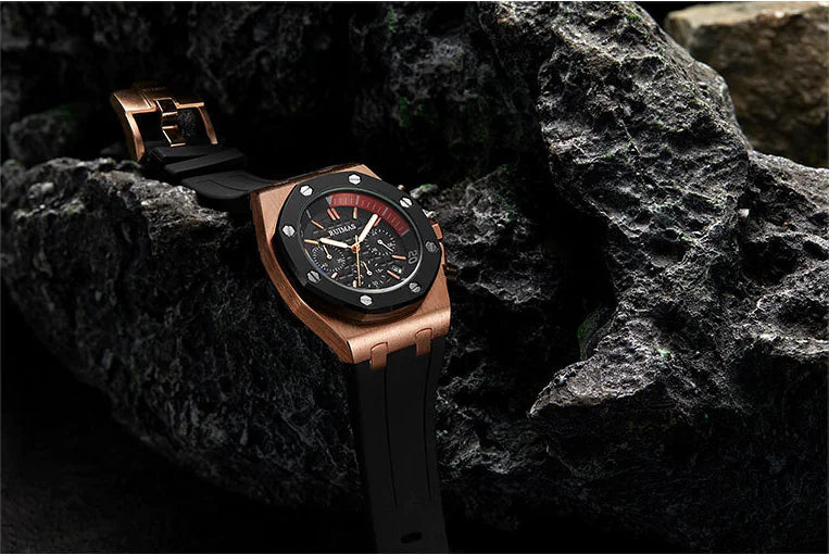 Reloj de Cuarzo de Silicona Multifuncional para Hombres - RUIMAS