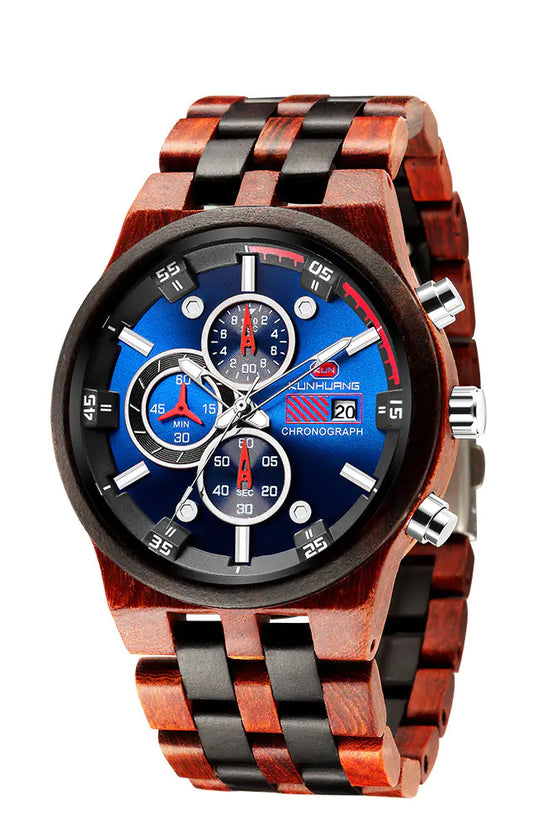 Reloj deportivo de madera, multifuncional luminoso