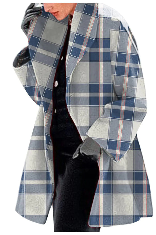 Chaqueta estampada de lana de moda para mujer