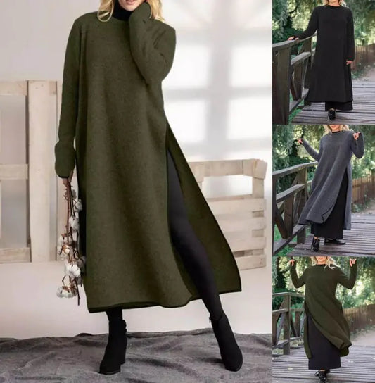 Vestido Suéter de Encaje Oversize - Abrigo de Ensueño