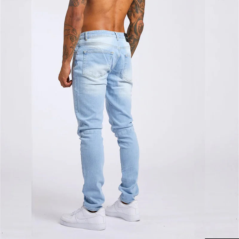 Jeans Slim Fit de Cintura Alta para Hombre