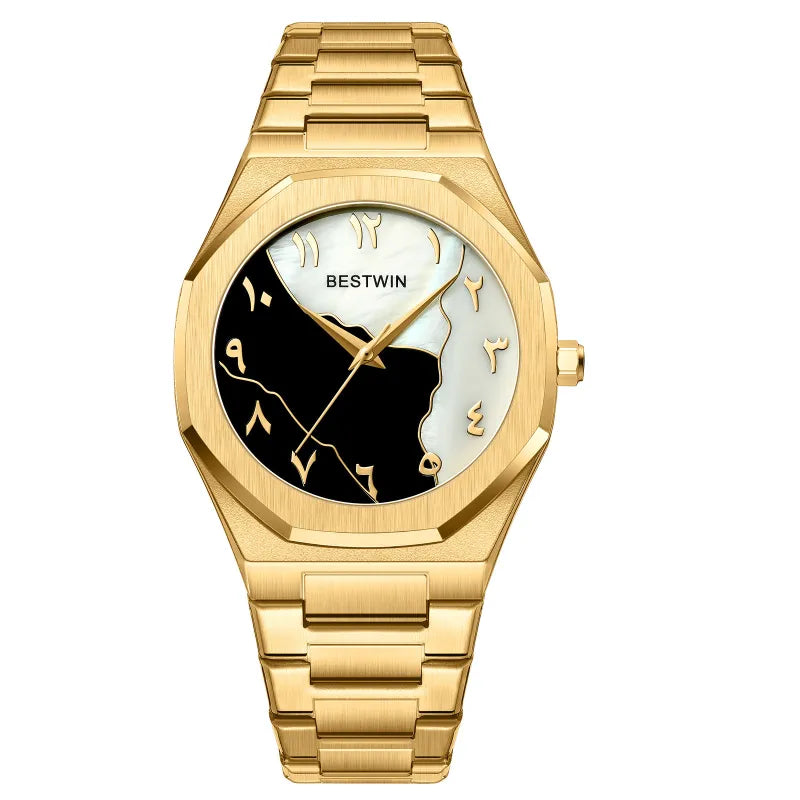 Reloj de Cuarzo con Correa de Acero Simple
