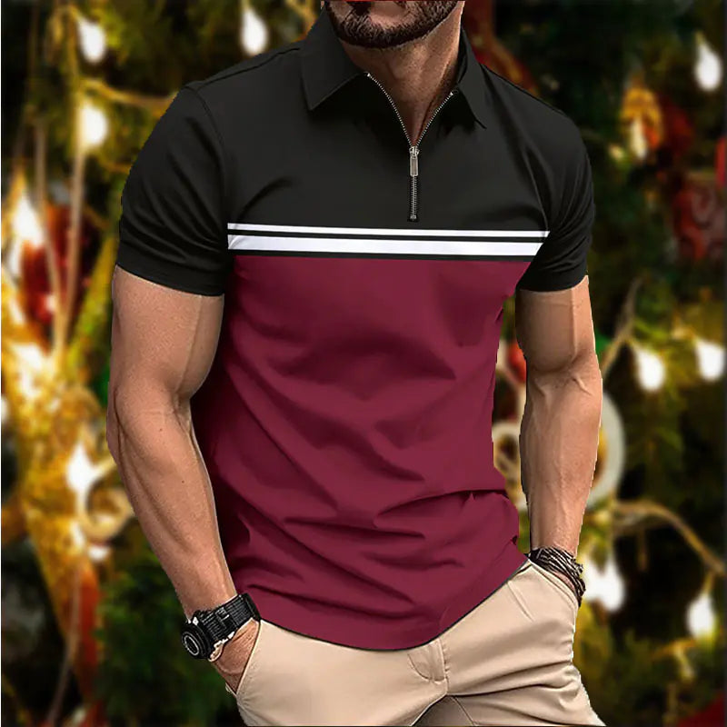 Camisa Polo a Rayas de Corte Slim y Estilosa para Hombres