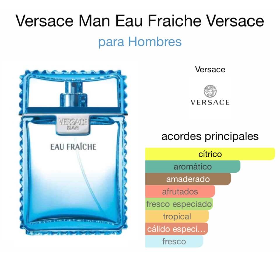 Versace Man Eau Fraiche de Versace para Hombres 3.4 oz Eau de Toilette en Spray