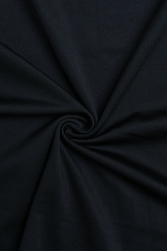 Vestido Largo de Cintura Alta con Mangas y Costuras