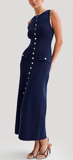 Vestidos Elegantes de Punto Largo