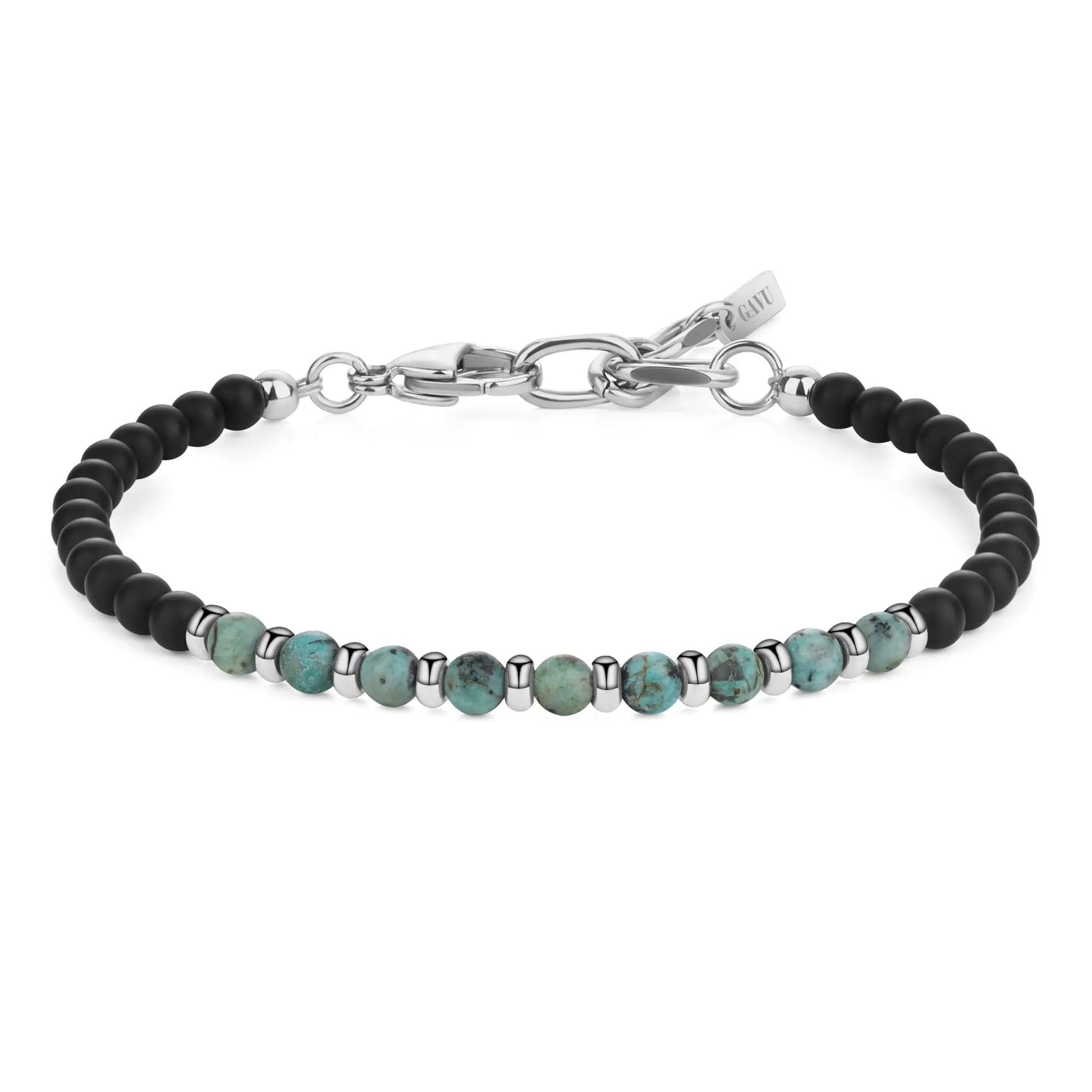 Pulsera GAVU Mate de Ónice y Turquesa Africana