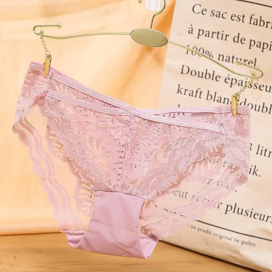 Panties de Encaje Sexy y de Cintura Baja para Mujer