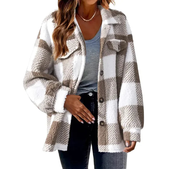 Chaqueta de Lana a Cuadros Chic Comfort