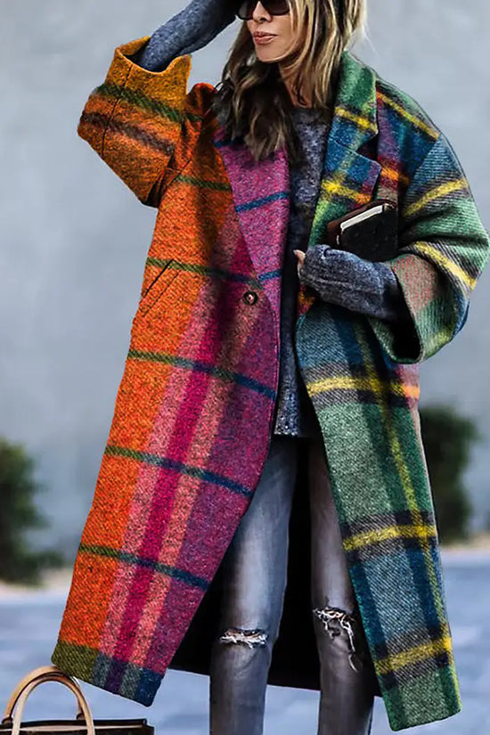 Chaqueta de Moda Casual Larga para Mujer
