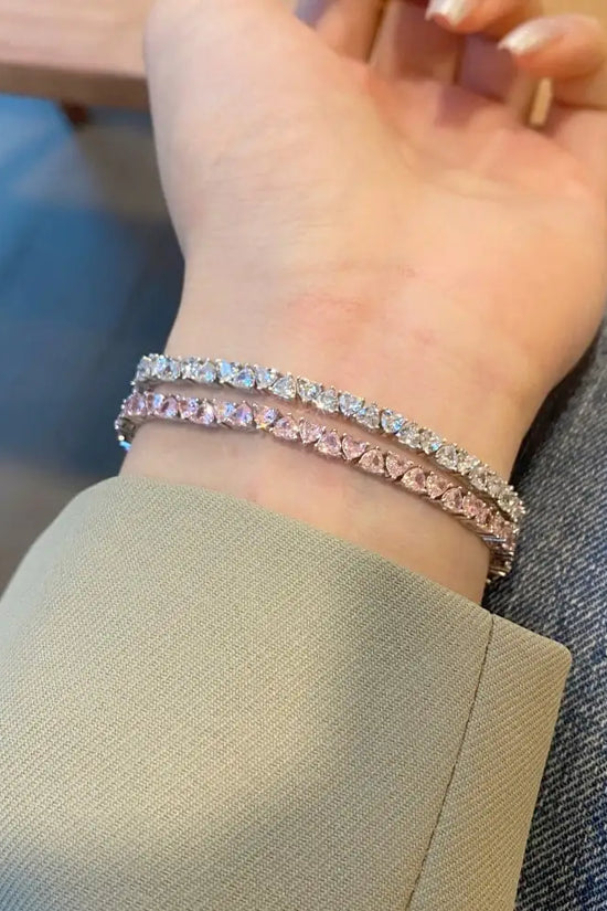 Pulsera de Hip Hop de Plata de Ley S925 con Circonita