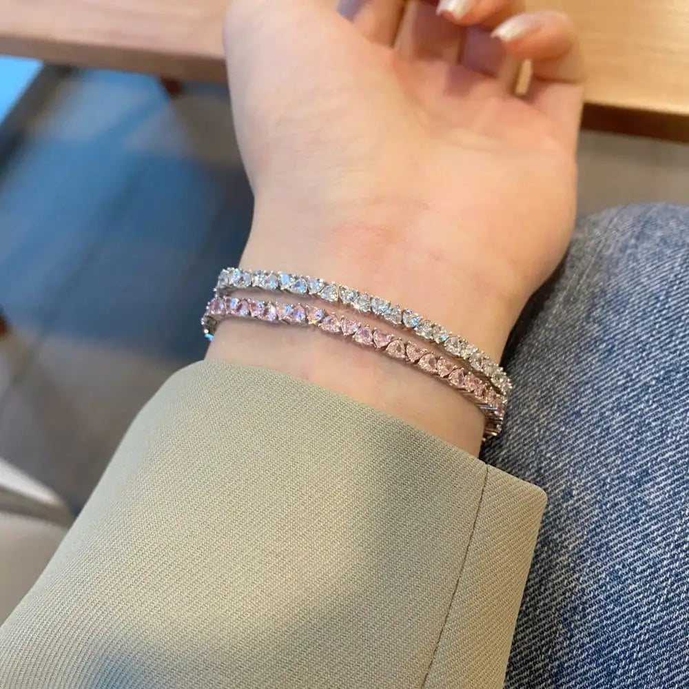 Pulsera de Hip Hop de Plata de Ley S925 con Circonita