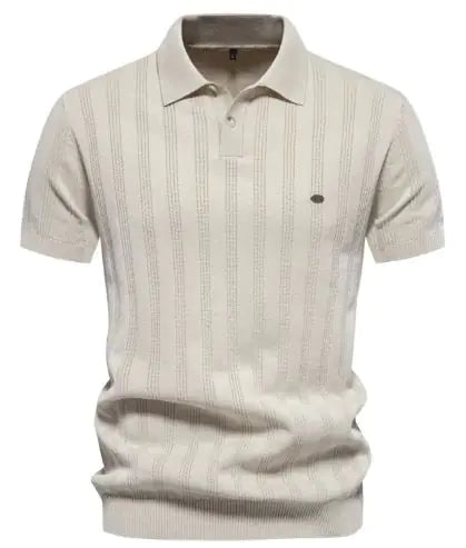 Polo de Punto Acanalado para Hombres