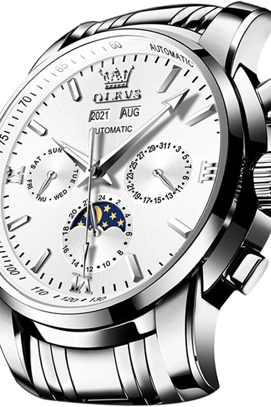 OLEVS Reloj Automático , Autocargable, de Lujo,  Fase Lunar