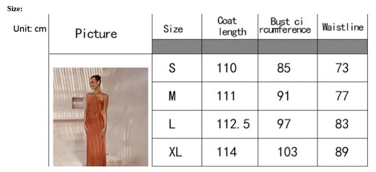 Tabla de tallas vestido