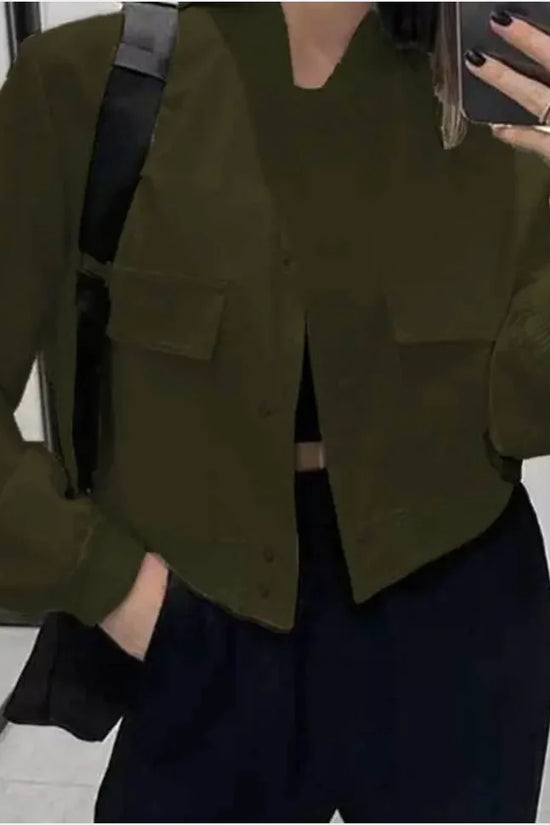 Chaqueta Corta Oversize con cuello alto