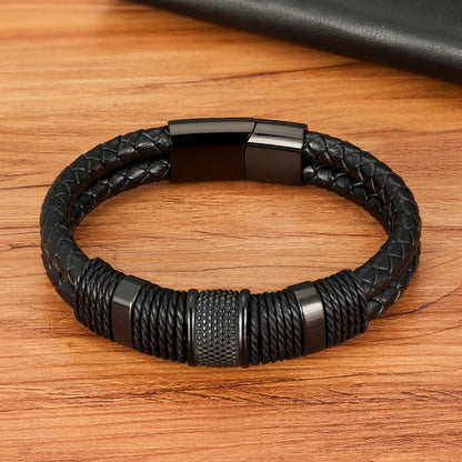 Brazalete de cuero trenzado: para el hombre moderno