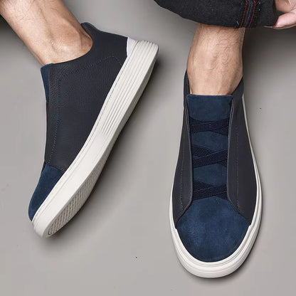 Zapatos casuales de suela gruesa, con banda elástica, amortiguación, de alta gama.