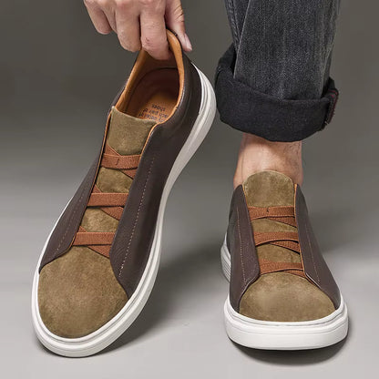 Zapatos casuales de suela gruesa, con banda elástica, amortiguación, de alta gama.