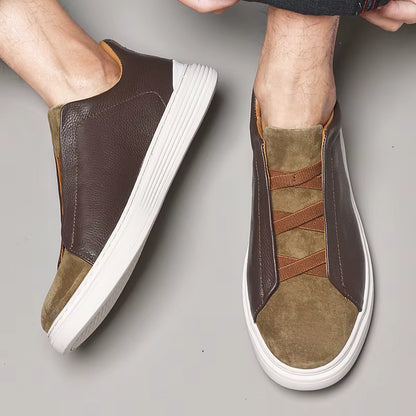 Zapatos casuales de suela gruesa, con banda elástica, amortiguación, de alta gama.
