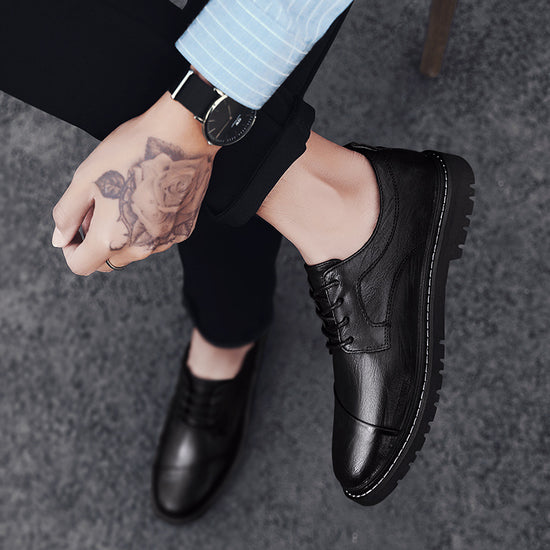 Zapatos Casuales de Cuero para Hombres a la Moda - Diseño Transpirable