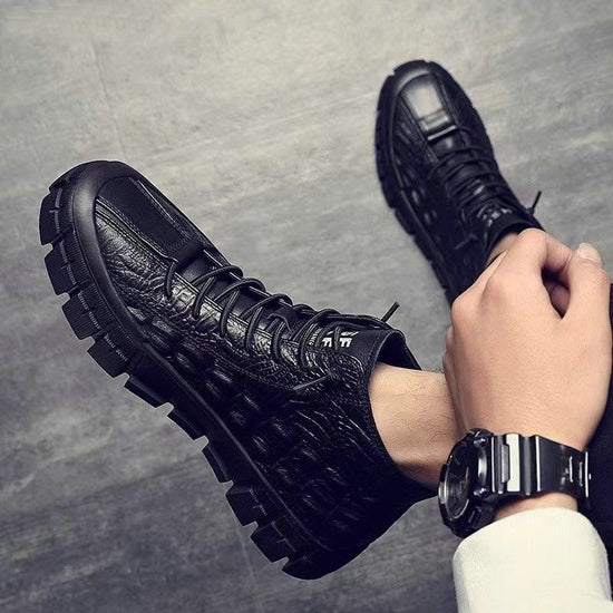 Zapatos Casuales de Cuero para Hombres para Otoño e Invierno