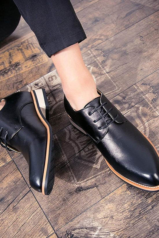 Zapatos Casuales de Cuero Transpirables para Hombre