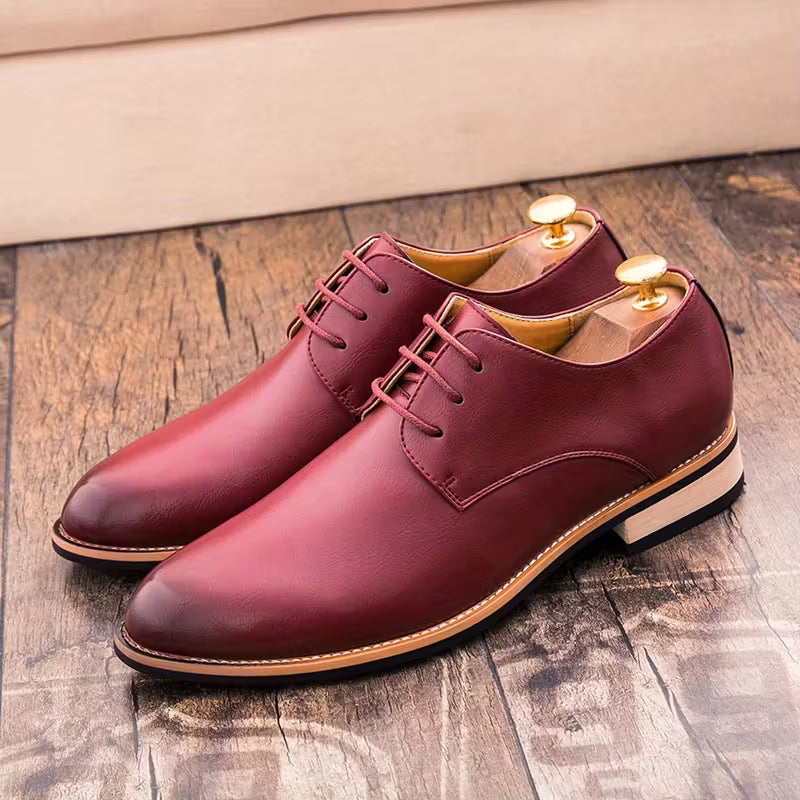 Zapatos Casuales de Cuero Transpirables para Hombre