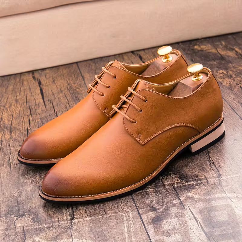 Zapatos Casuales de Cuero Transpirables para Hombre